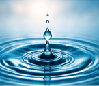 Water droplet creating ripples